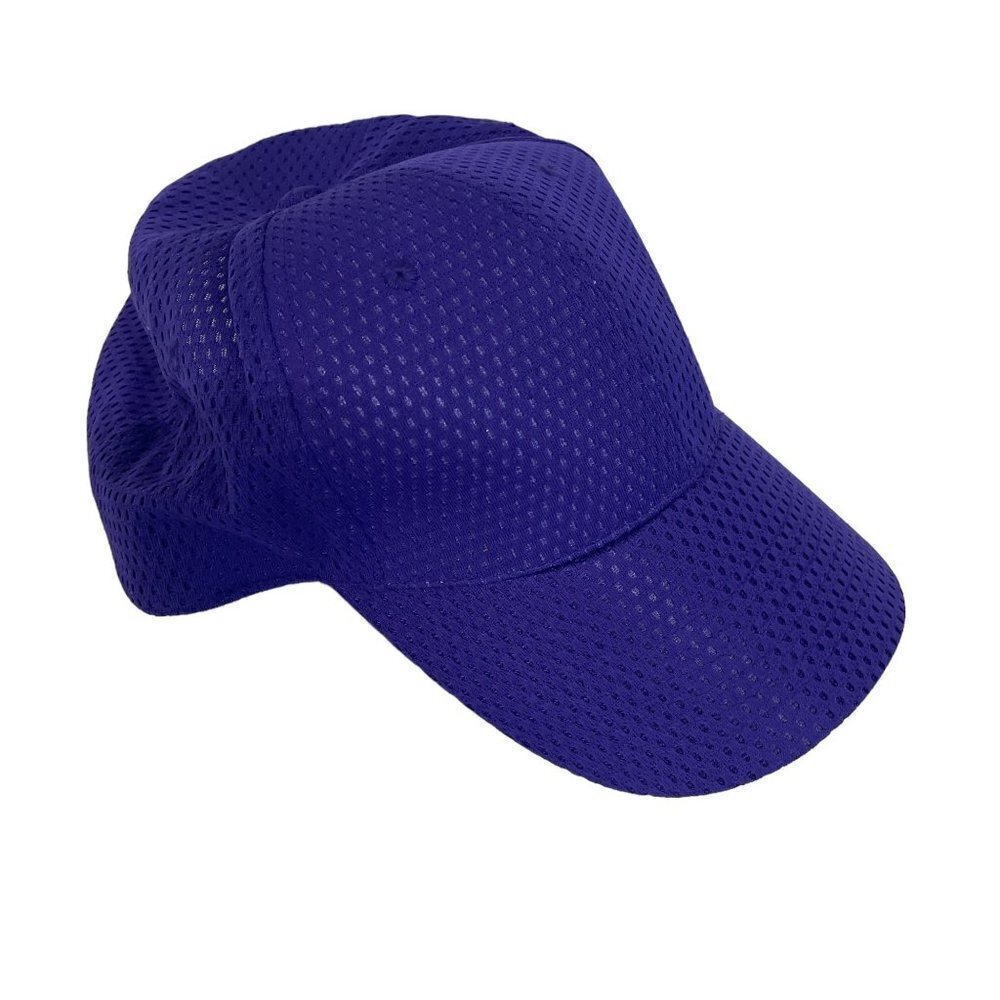 Vintage Cobra Cap Hat Blank Plain Curved Purple Hook Loop‎